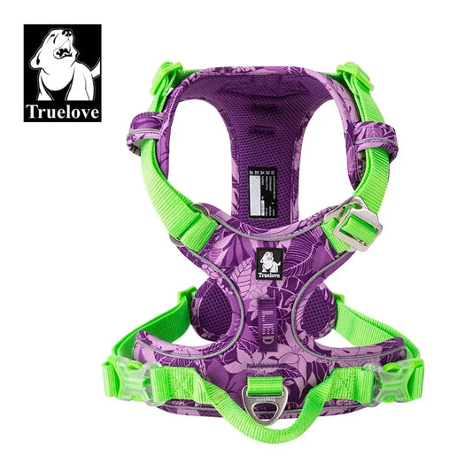 TrueLove Explosion-Proof Dog Harness - Camouflage Reflective Nylon Vest for Large Breeds, Ultimate Safety & Style UK