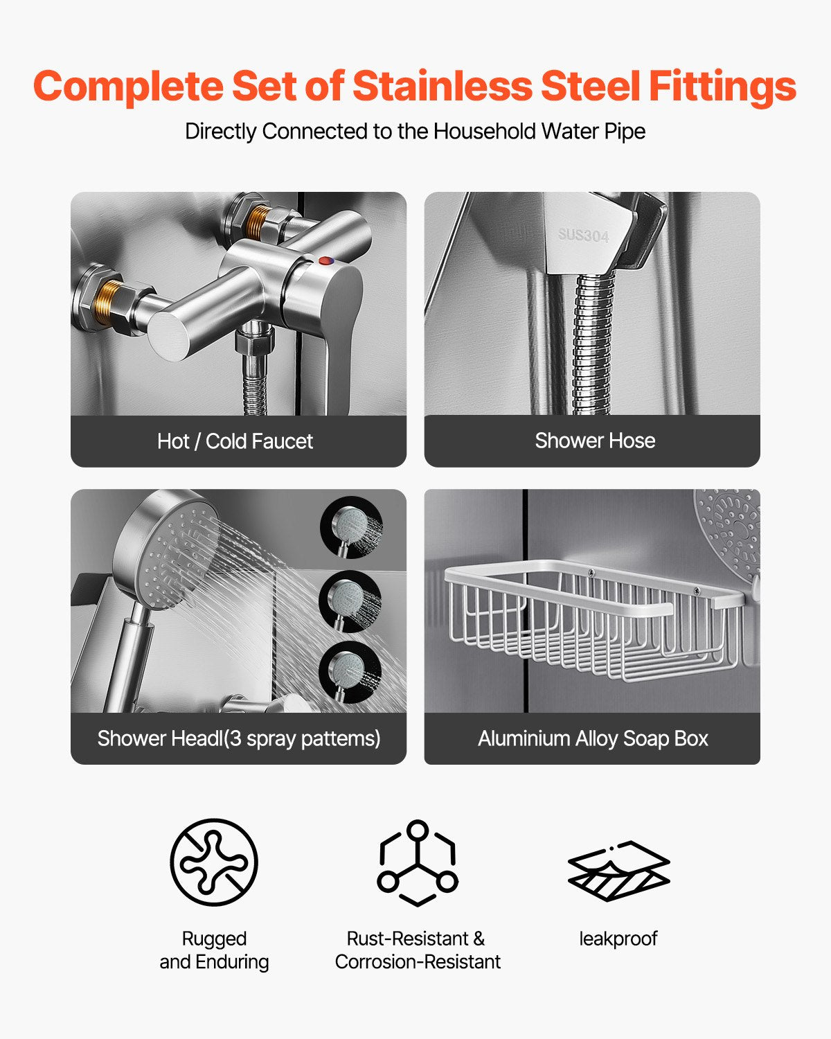 Stainless Steel Dog Washing Station, 127 Cm Pet Grooming Tub W/ Ramp, PE Water Filter Board, Faucet & Showerhead & Soap Holder Dog Bathtub For Large & Medium & Small Pets (Left Door)