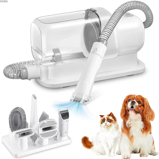Dog Grooming Vacuum Kit - 2.3L Pet Hair Vacuum with Brush Attachments