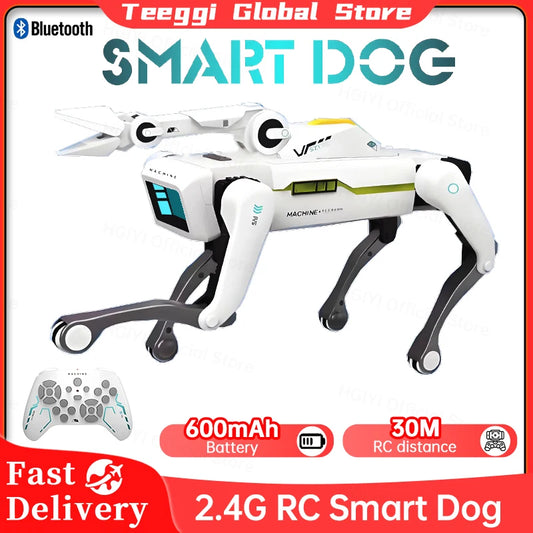 Teego Electric RC Intelligent Robot Dog with Clip - Multi-Function RC Mechanical Educational Toy Dog