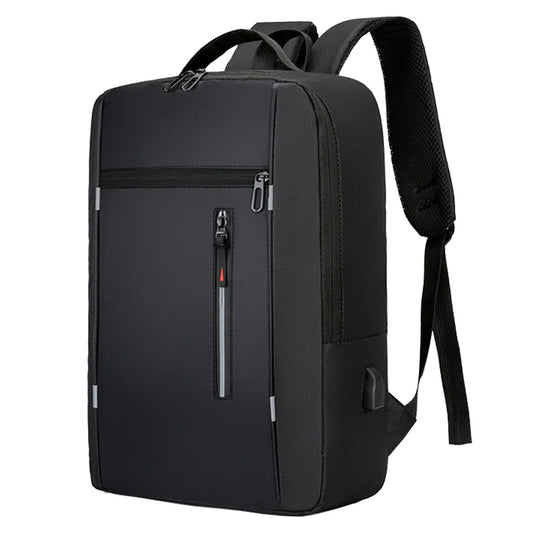 Waterproof Business Backpack for Men - 15.6 Inch Laptop Bag with USB Charging Port, Large Capacity Casual School Travel Pack