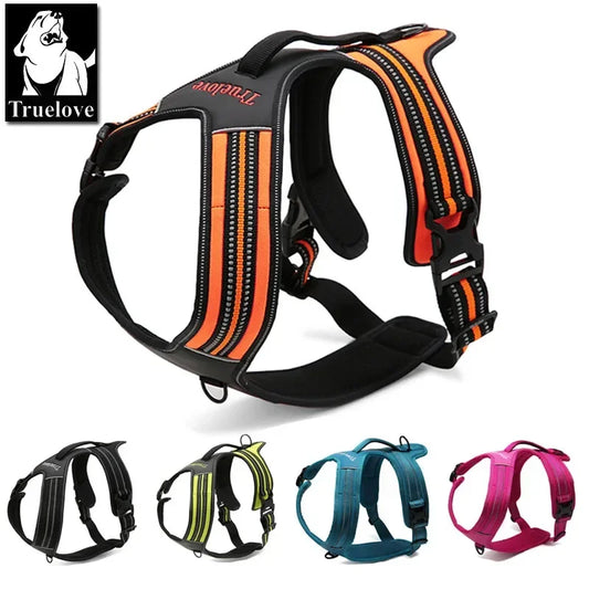 TrueLove No-Pull Dog Harness – Reflective, Padded & Escape-Proof with Handle