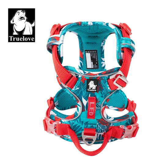 TrueLove Explosion-Proof Dog Harness - Camouflage Reflective Nylon Vest for Large Breeds, Ultimate Safety & Style UK