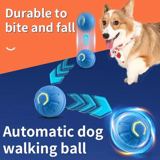 Smart Interactive Dog Ball - USB Rechargeable Self-Rolling Pet Toy
