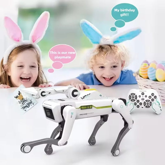 Teego Electric RC Intelligent Robot Dog with Clip - Multi-Function RC Mechanical Educational Toy Dog