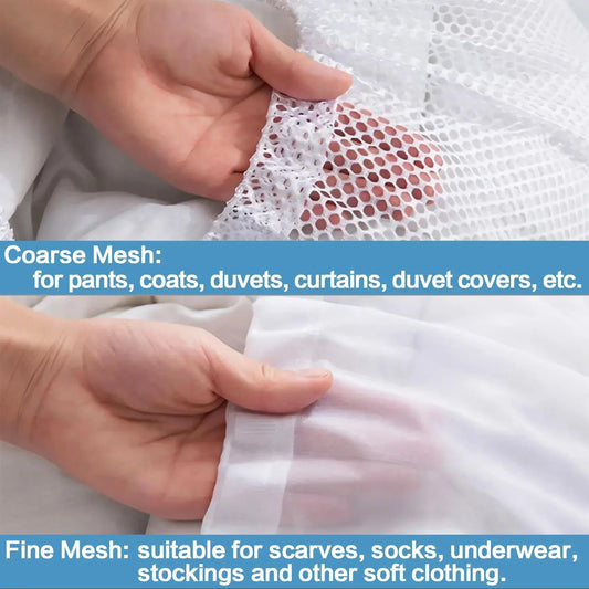Ultimate Drawstring Mesh Laundry Bags - Large Capacity Protectors in 4 Sizes for Tangled-Free Washing Adventures