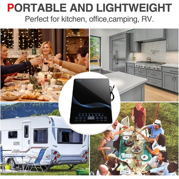 Compact Induction Cooker With High Power Output Timer  Safety Lock Included