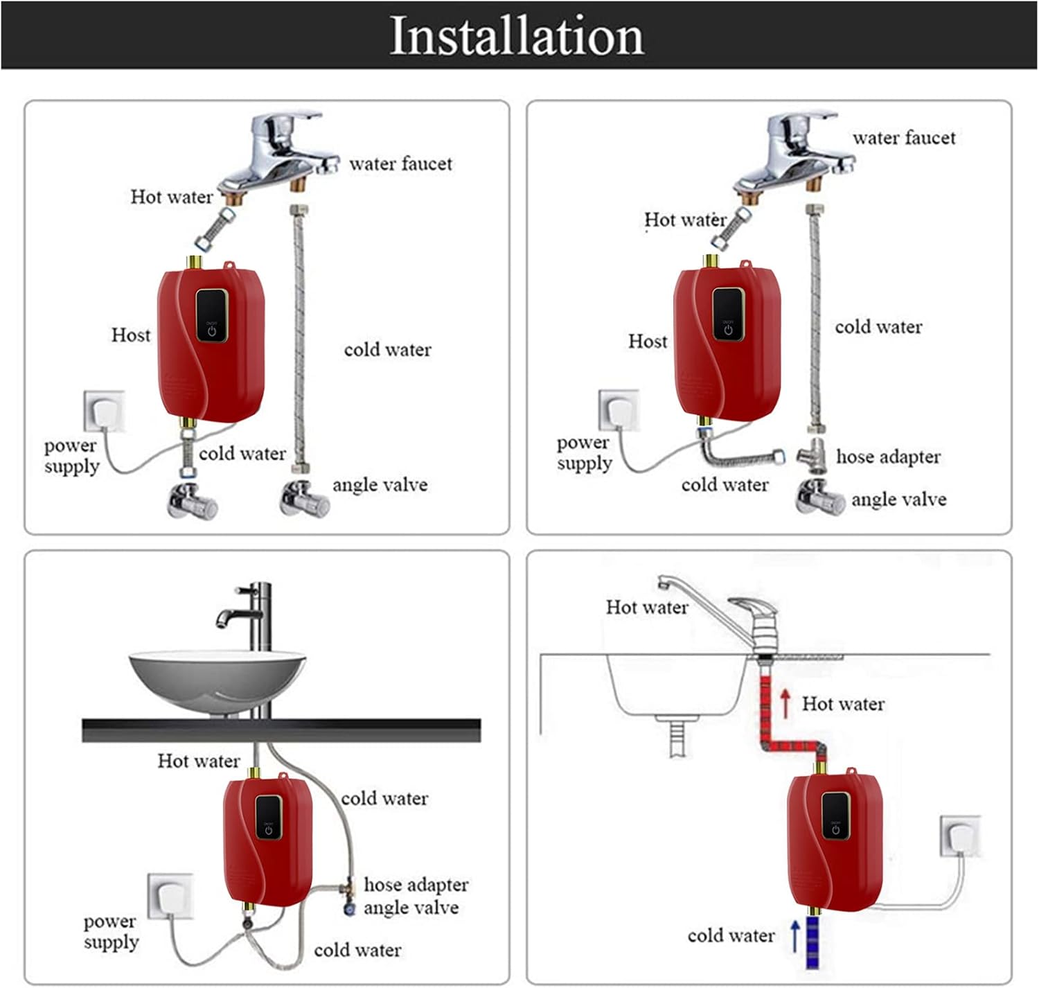 3000w Portable Water Heater Instant Hot Water For Under-sink Use - Kitchen And Bathroom